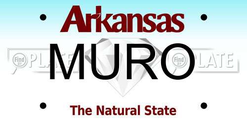 MURO Arkansas License Plate