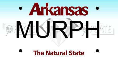 MURPH Arkansas License Plate