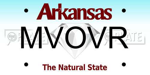 MVOVR Arkansas License Plate
