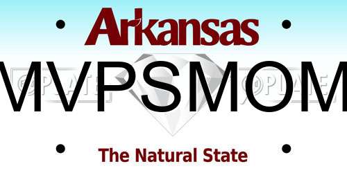 MVPSMOM Arkansas License Plate