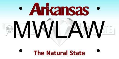 MWLAW Arkansas License Plate
