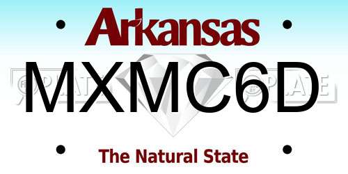 MXMC6D Arkansas License Plate