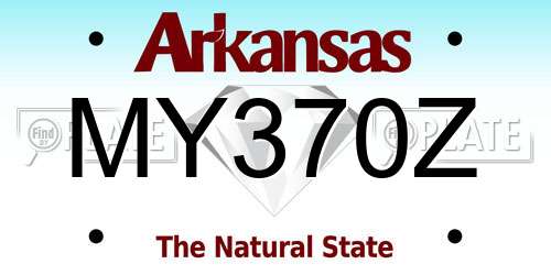 MY370Z Arkansas License Plate