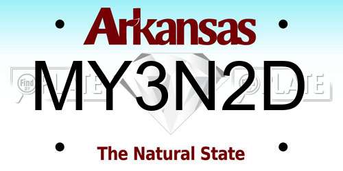 MY3N2D Arkansas License Plate