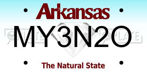 MY3N2O Arkansas License Plate