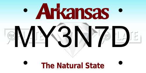 MY3N7D Arkansas License Plate