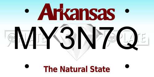 MY3N7Q Arkansas License Plate