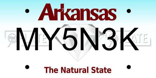 MY5N3K Arkansas License Plate