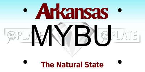 MYBU Arkansas License Plate