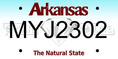 MYJ2302 Arkansas License Plate