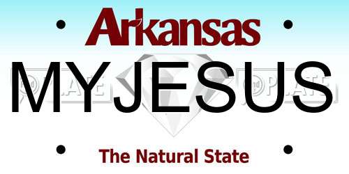 MYJESUS Arkansas License Plate