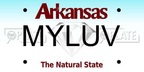 MYLUV Arkansas License Plate
