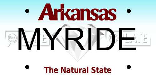 MYRIDE Arkansas License Plate
