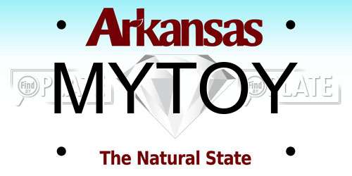 MYTOY Arkansas License Plate