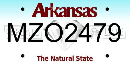 MZO2479 Arkansas License Plate