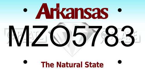 MZO5783 Arkansas License Plate