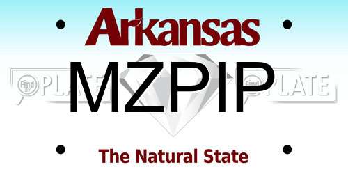 MZPIP Arkansas License Plate