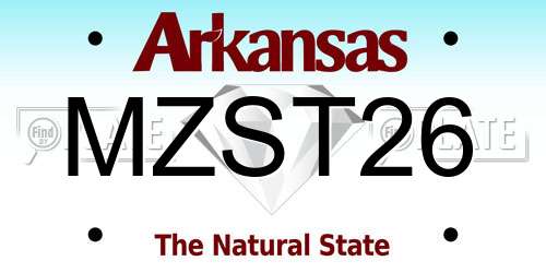 MZST26 Arkansas License Plate