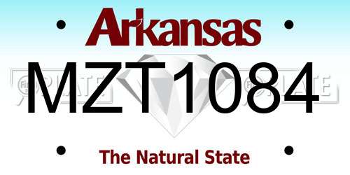 MZT1084 Arkansas License Plate