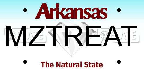 MZTREAT Arkansas License Plate