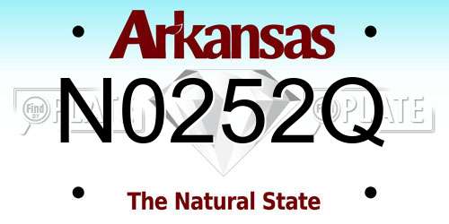 N0252Q Arkansas License Plate