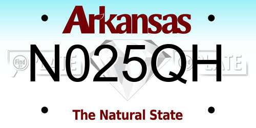 N025QH Arkansas License Plate