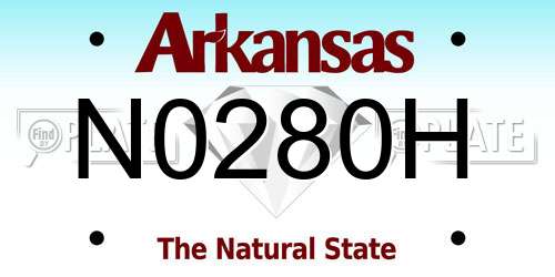 N0280H Arkansas License Plate