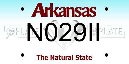 N029II Arkansas License Plate