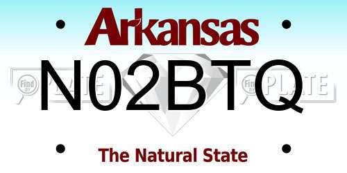 N02BTQ Arkansas License Plate