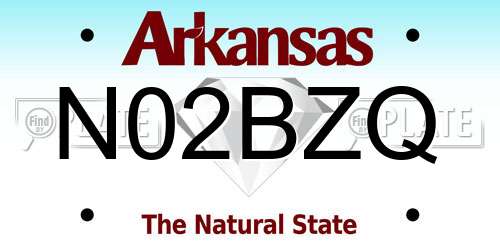 N02BZQ Arkansas License Plate