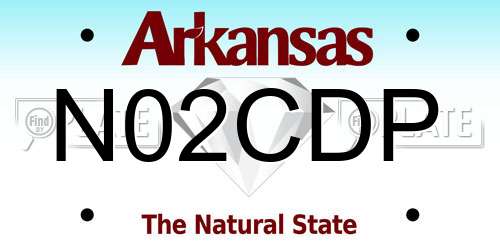 N02CDP Arkansas License Plate