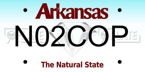 N02COP Arkansas License Plate