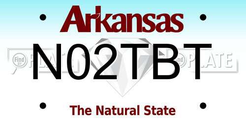N02TBT Arkansas License Plate