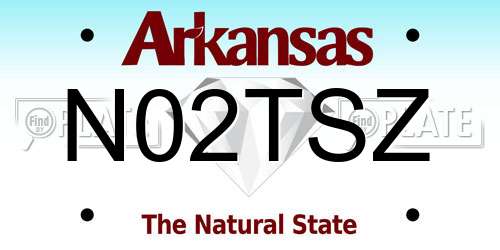 N02TSZ Arkansas License Plate