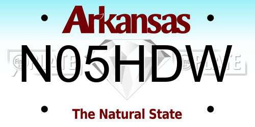 N05HDW Arkansas License Plate