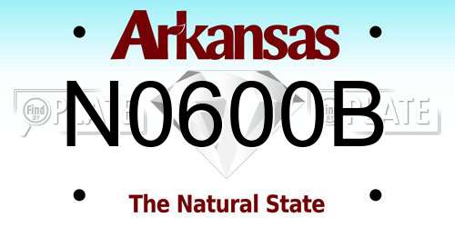 N0600B Arkansas License Plate