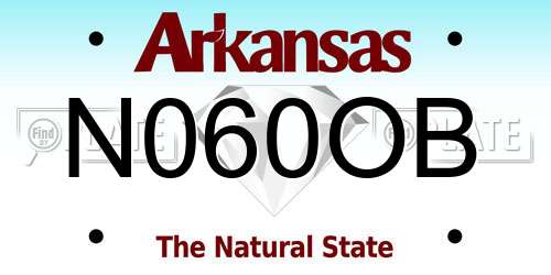 N060OB Arkansas License Plate