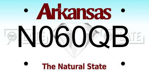 N060QB Arkansas License Plate
