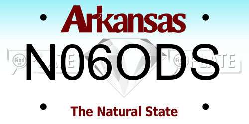 N06ODS Arkansas License Plate