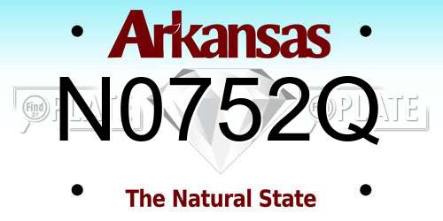 N0752Q Arkansas License Plate