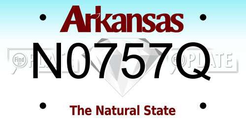 N0757Q Arkansas License Plate