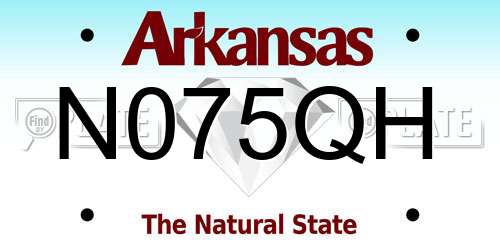 N075QH Arkansas License Plate