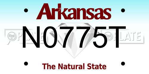 N0775T Arkansas License Plate