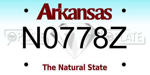 N0778Z Arkansas License Plate