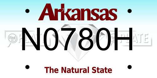 N0780H Arkansas License Plate