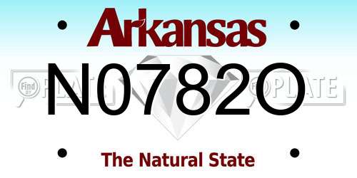 N0782O Arkansas License Plate