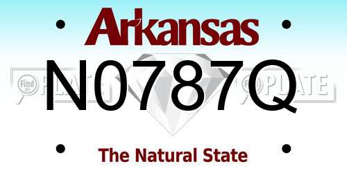 N0787Q Arkansas License Plate