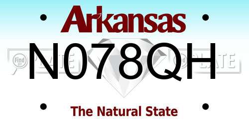 N078QH Arkansas License Plate