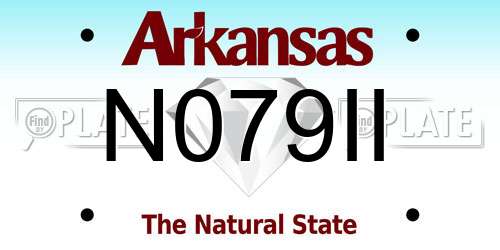 N079II Arkansas License Plate