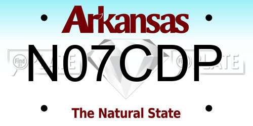 N07CDP Arkansas License Plate